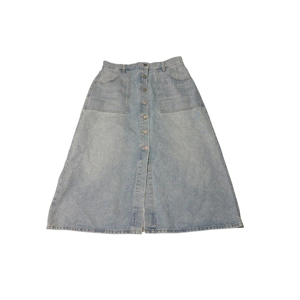 Citizens of Humanity Denim Midi Skirt Light Wash‎ Button Front 3175-769 30X30
